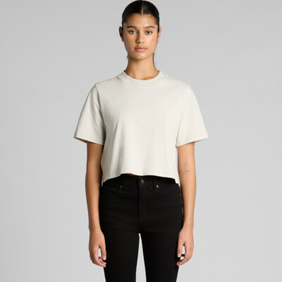 Wo's Heavy Faded Crop Tee 4089 Thumbnail